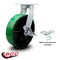 Service Caster 10'' Heavy Duty Green Poly on Cast Iron Caster with Brake and Swivel Lock CRAN-SCC-KP92S1030-PUR-GB-SLB-BSL - alternate 2